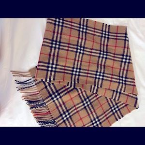 AUTHENTIC Burberry 100% Lambswool Nova Check Plaid Scarf
